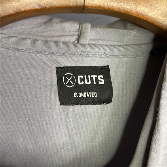 Men's Light Gray Hoodie Shirt CUTS - Picture 3 of 4